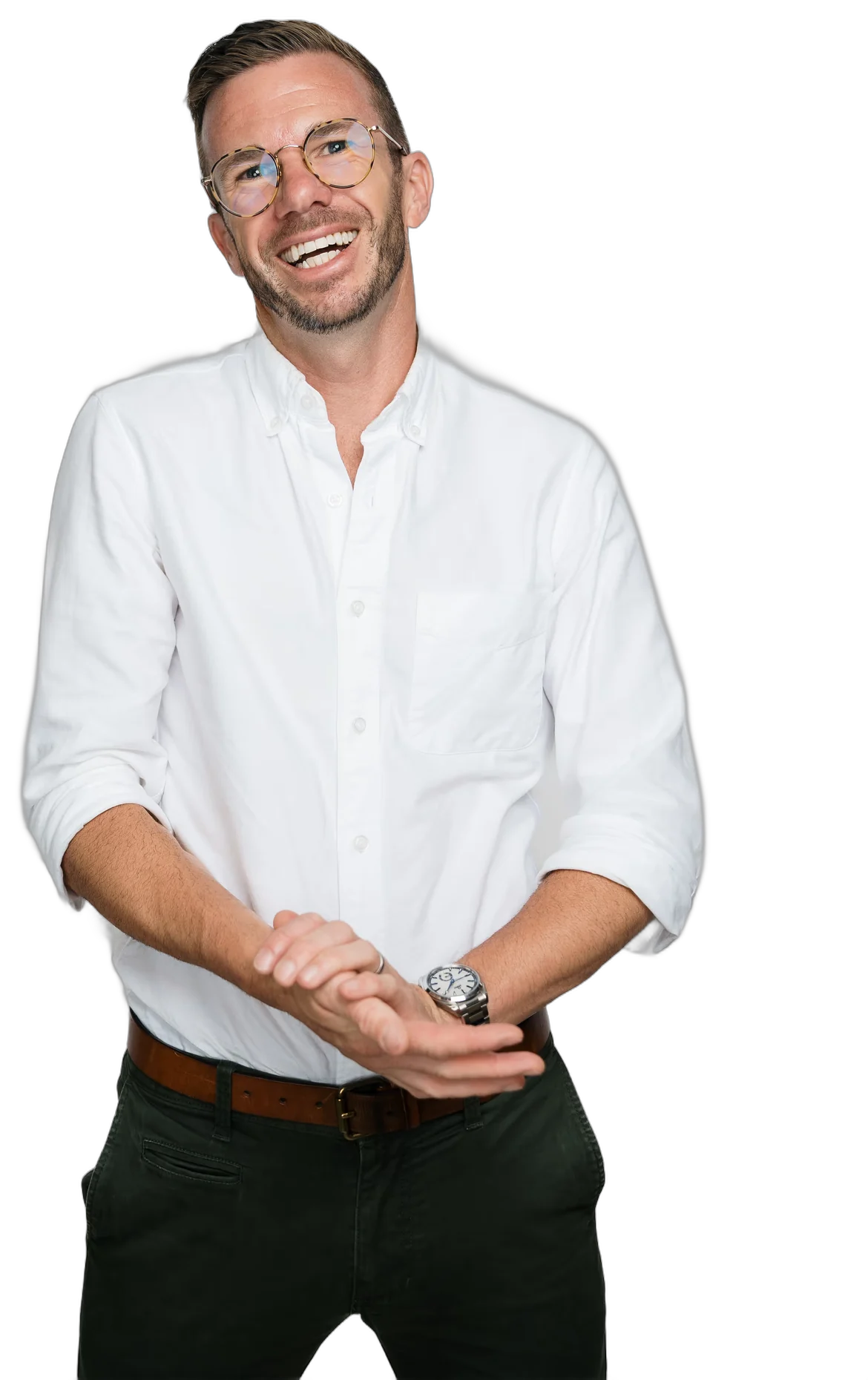 Hayden Judd, founder of Tactical.ly, laughing
